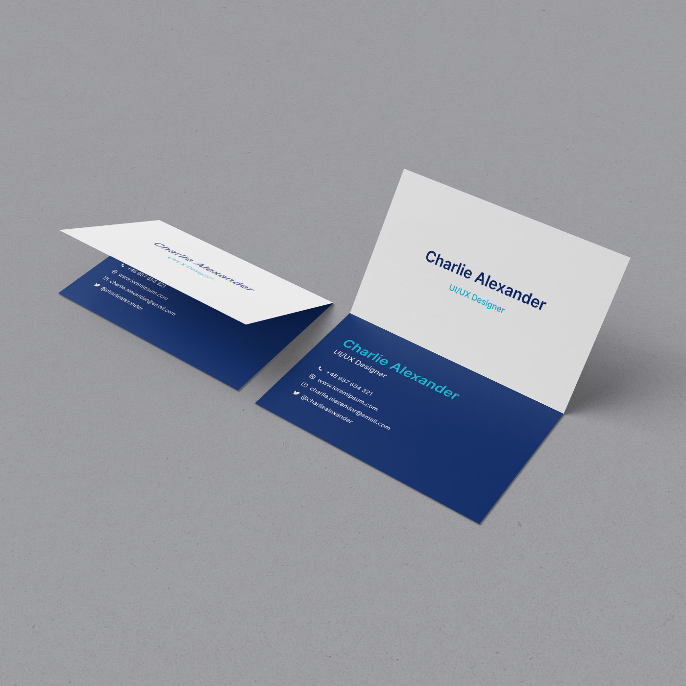 Folded Business Cards